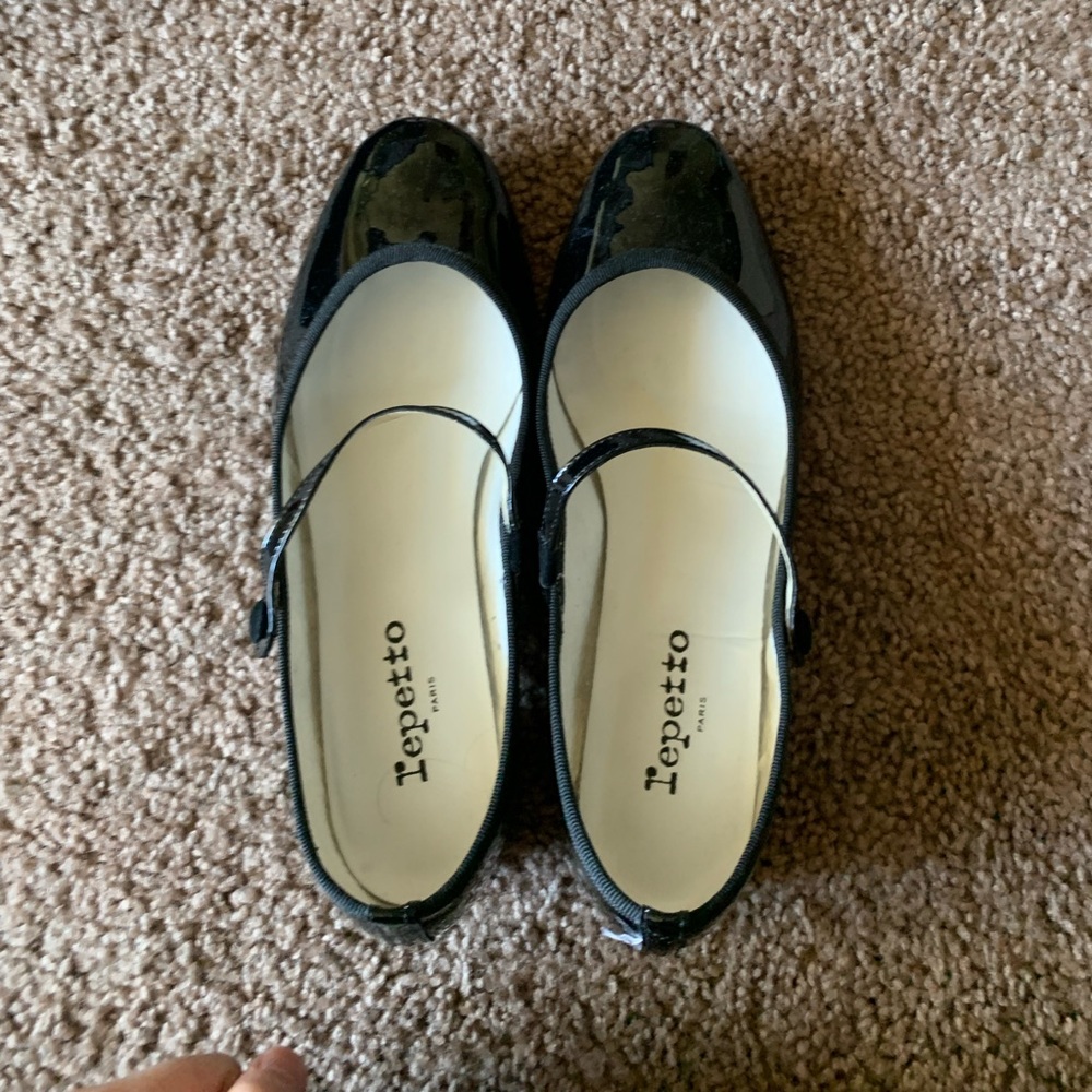 Repetto patent leather black heeled Rose mary janes 39.5